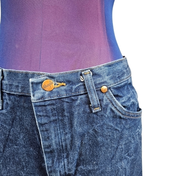 Vintage Wrangler Straight‎ Leg Dark Wash Denim Jeans Men's Size 36x33 - Picture 3 of 12